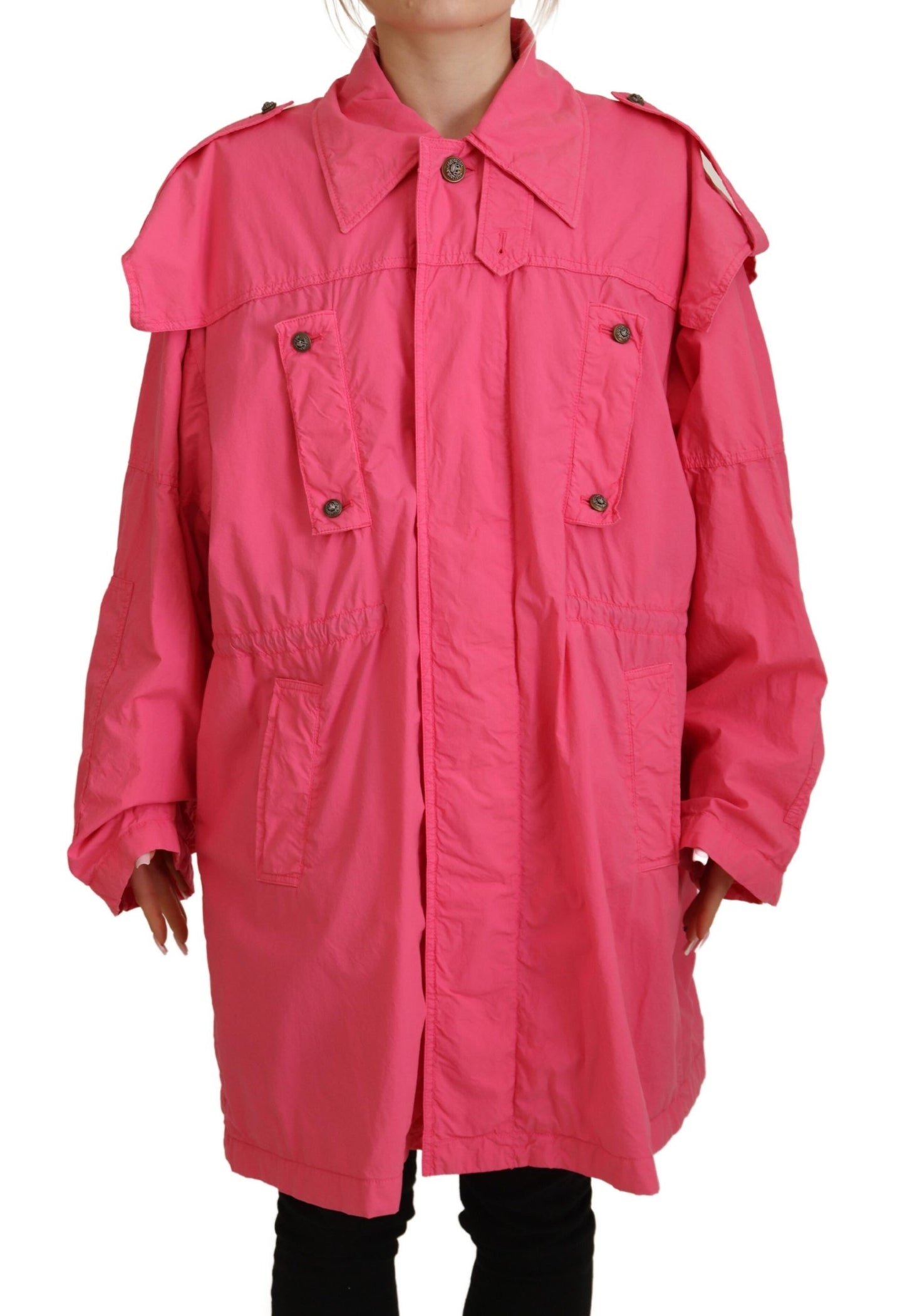 Chic Pink Windbreaker Jacket