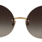 Elegant Gold Grey Gradient Sunglasses