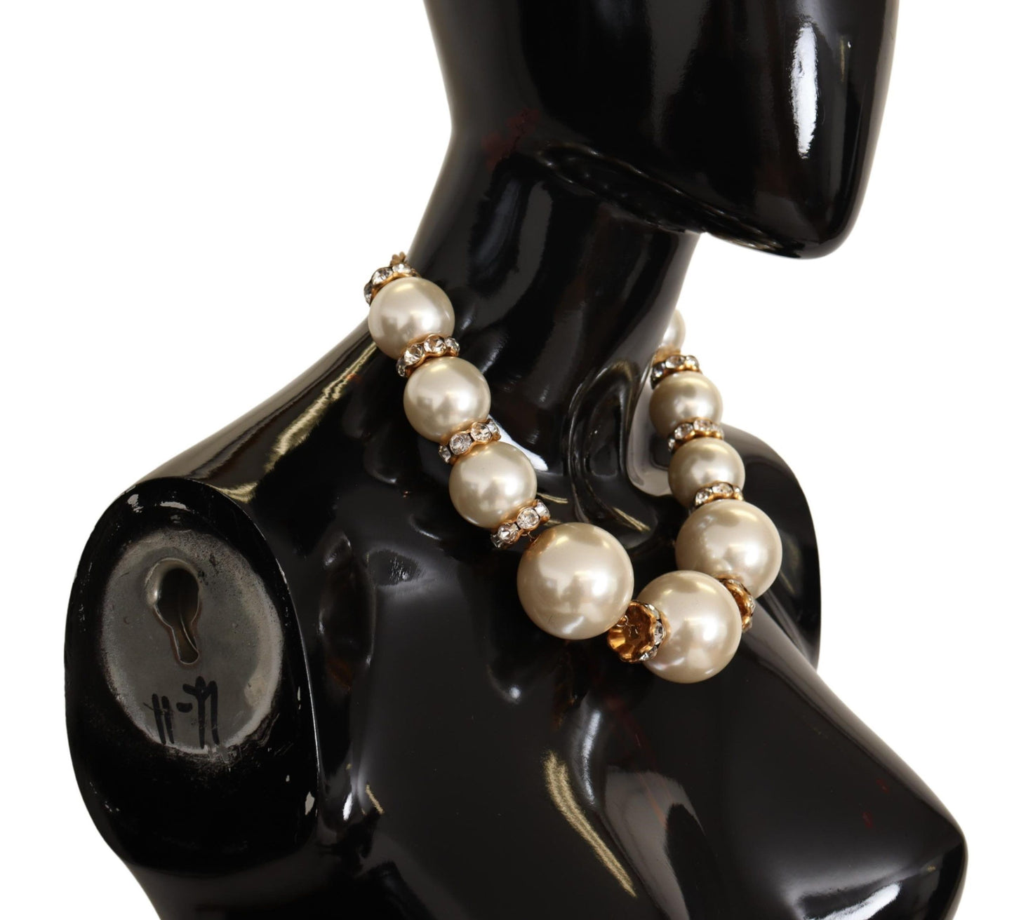 Elegant Gold-Tone Faux Pearl Charm Necklace