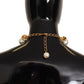 Elegant Gold-Tone Faux Pearl Charm Necklace