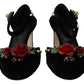 Black Pearl Crystal Vally Heels Sandals Shoes