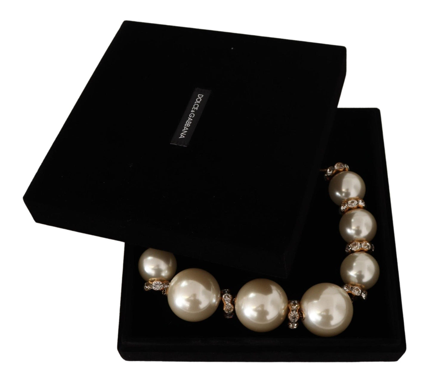 Elegant Gold-Tone Faux Pearl Charm Necklace