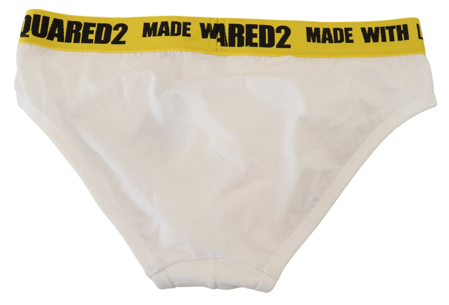 Chic White Cotton Stretch Briefs