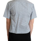 White Blue Polka Dot Cotton Shirt