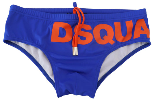 Exclusive Blue Orange Logo Swim Briefs