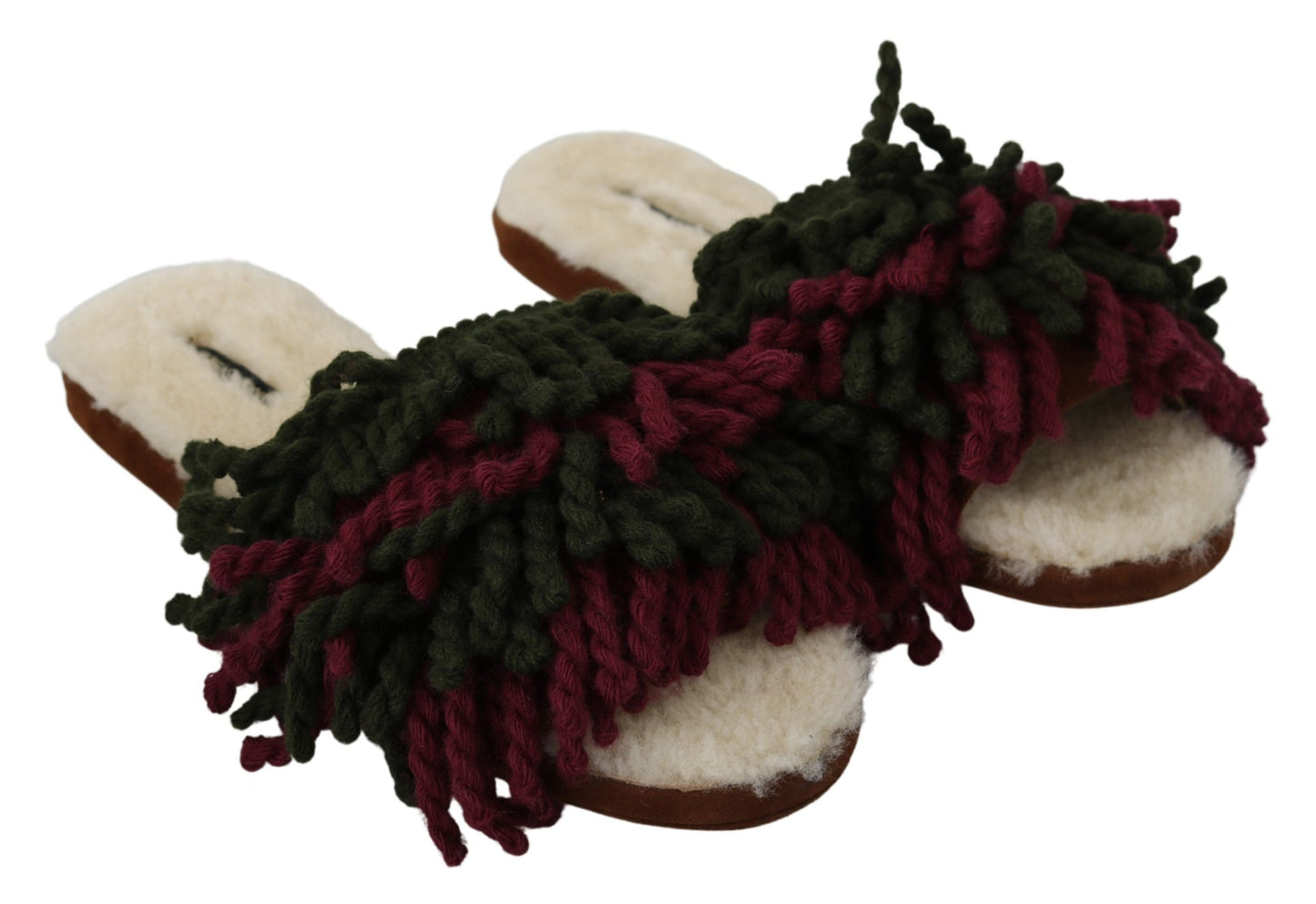 Chic Multicolor Suede Slide Slippers