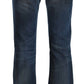 Elegant Mid Waist Boot Cut Denim Pants