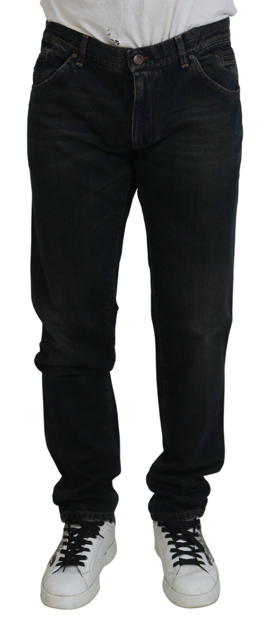 Blue Cotton Skinny Denim Jeans