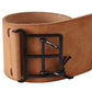 Elegant Light Brown Leather Belt