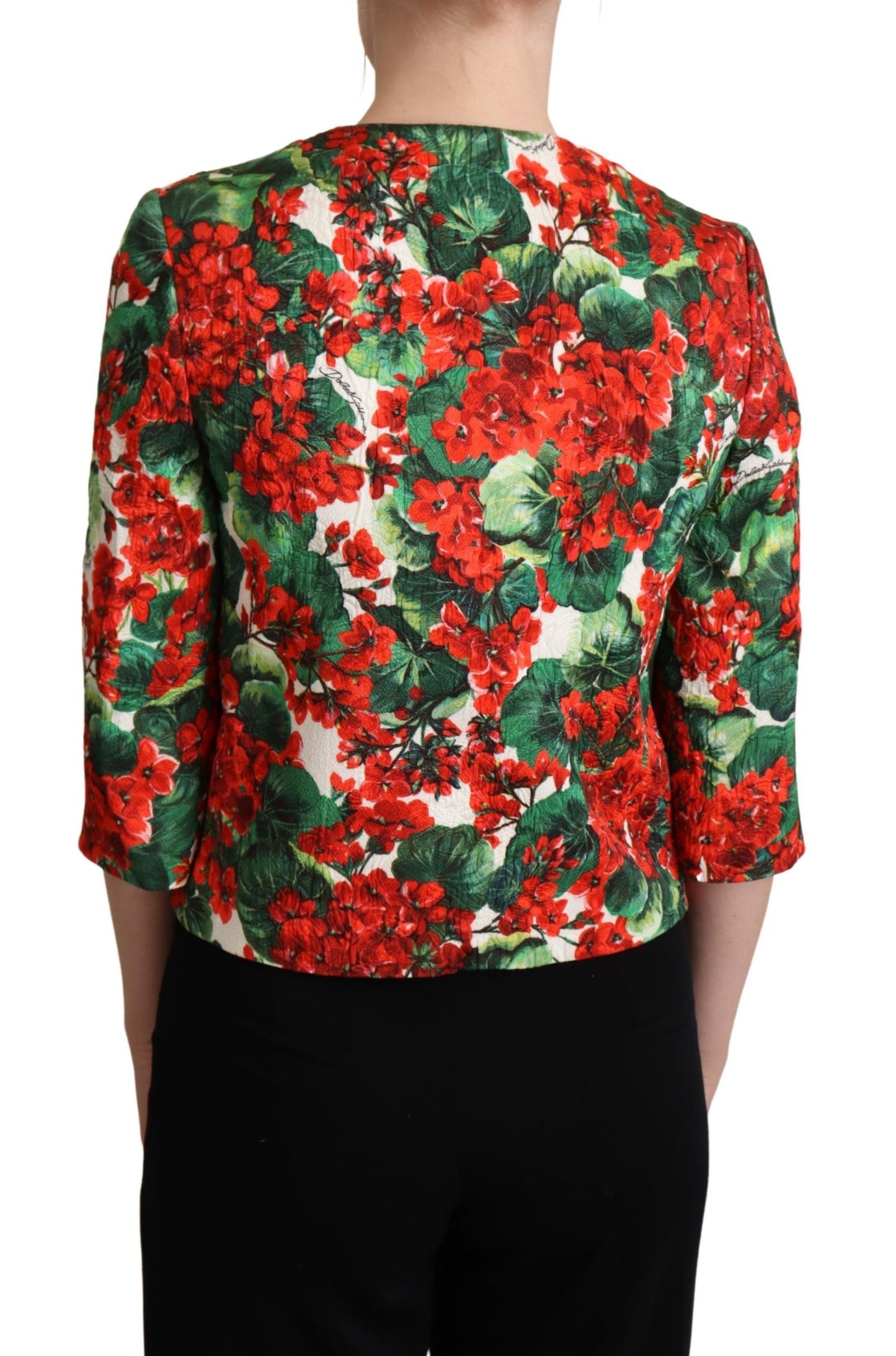 Exquisite Floral Brocade Blazer Coat