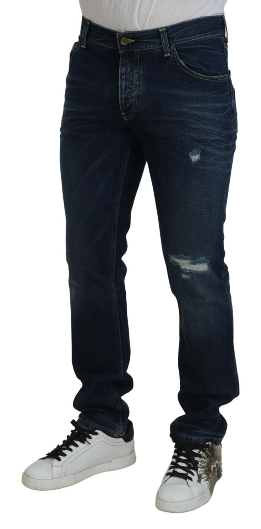 Exquisite Straight Fit Washed Denim Jeans