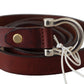 Brown Leather Luxury Slim Buckle Belt