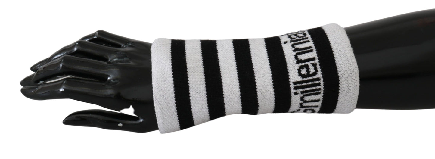 Chic Monochrome Wool Arm Warmers