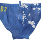 Exclusive Blue & White Logo Swim Trunks