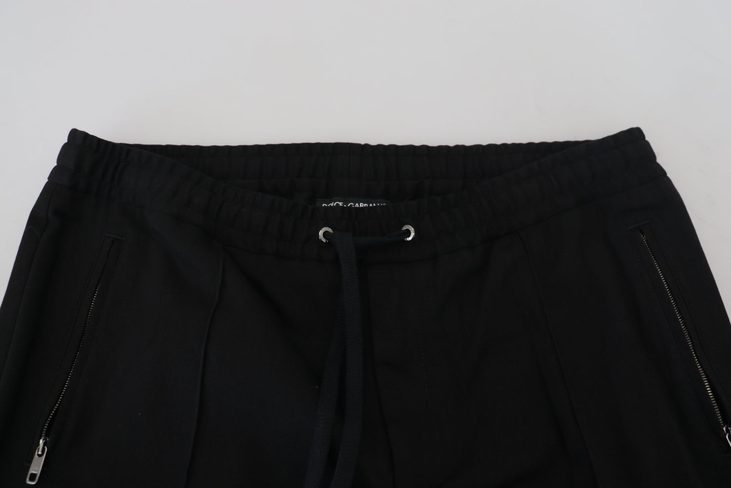 Elegant Black Jogger Pants with Logo Detail