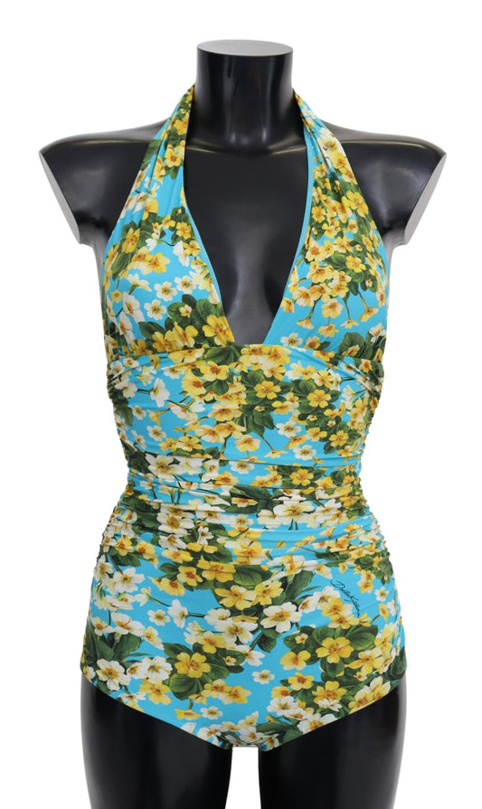 Chic Floral Print One-Piece Swimsuit