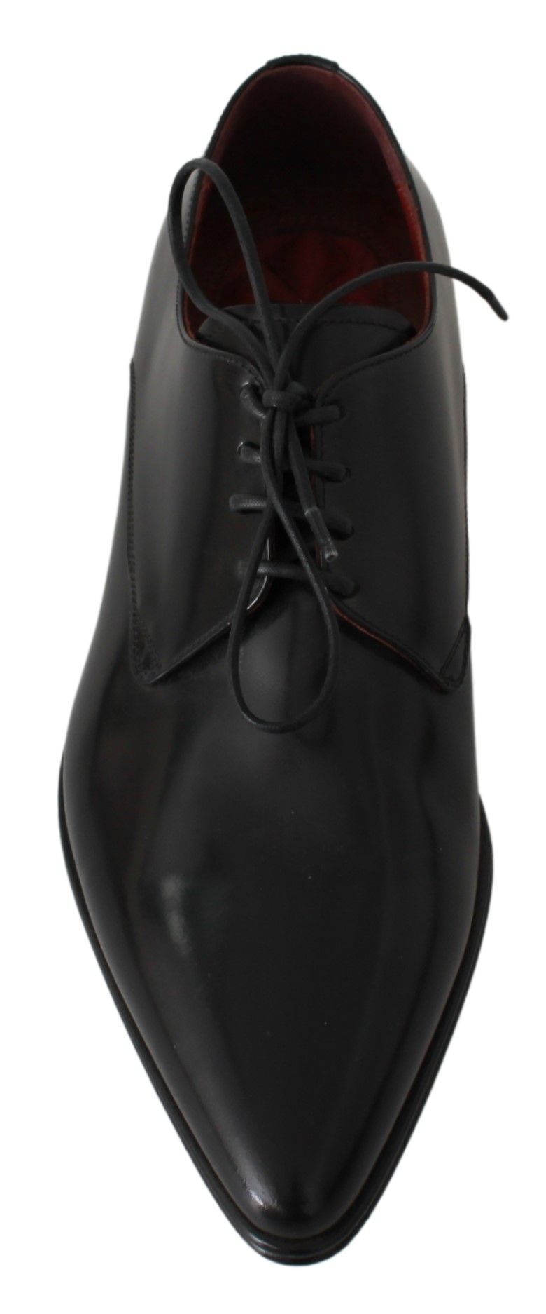 Elegant Black Leather Derby Dress Shoes