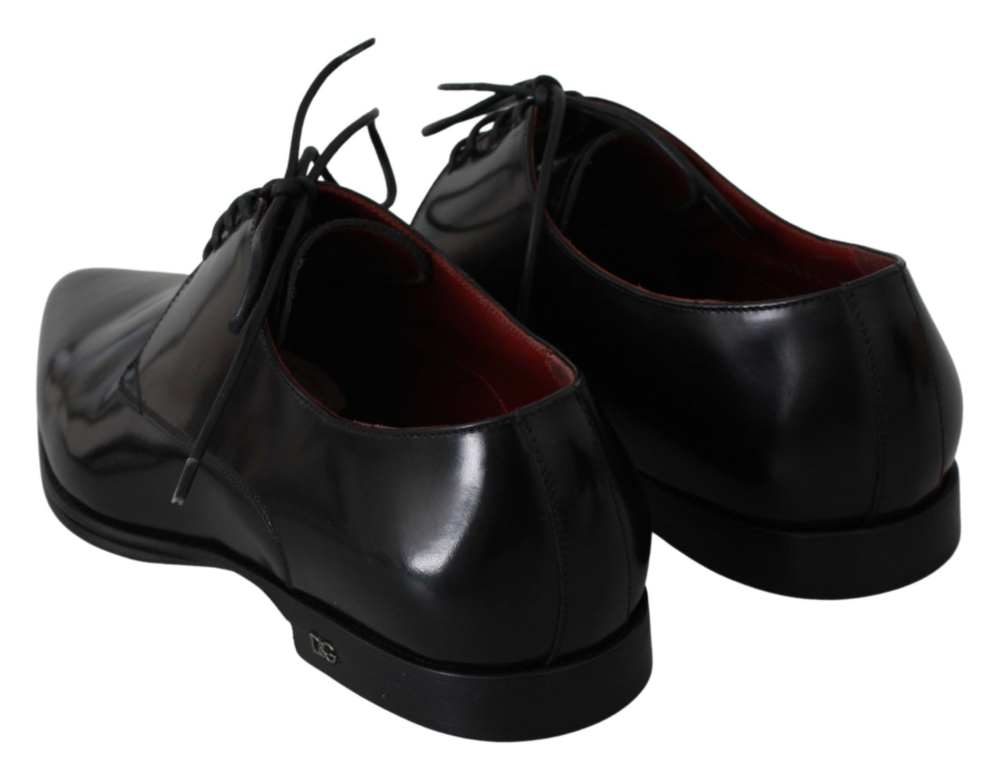 Elegant Black Leather Derby Dress Shoes