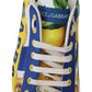 Elegant Multicolor Leather Low Top Sneakers