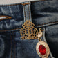 High Waist Skinny Designer Jeans in Blue