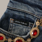 High Waist Skinny Designer Jeans in Blue