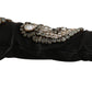 Elegant Crystal Embellished Black Gloves
