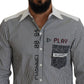 Slim Fit Striped Casual Shirt with Channel Motive