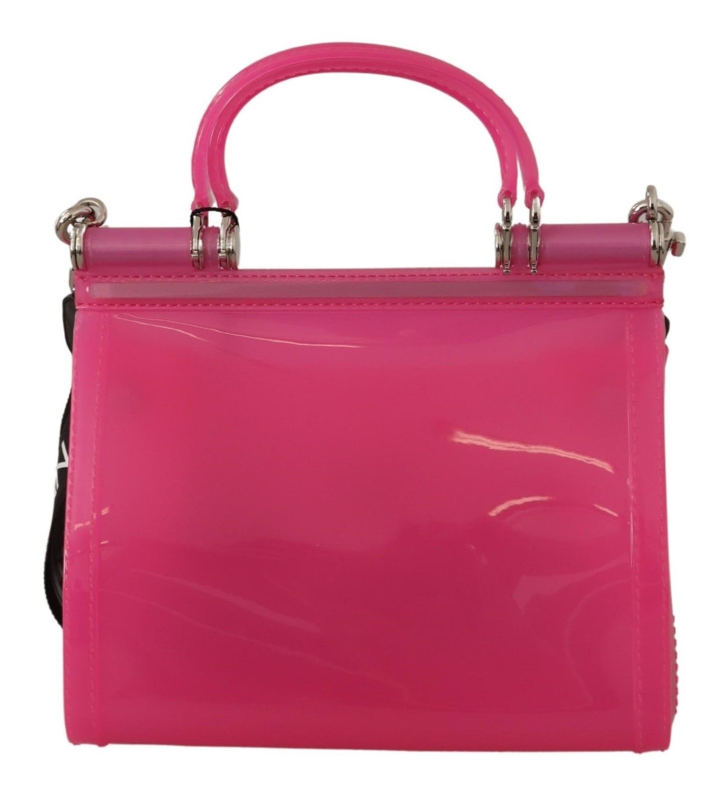 Elegant Pink Sicily PVC Shoulder Bag