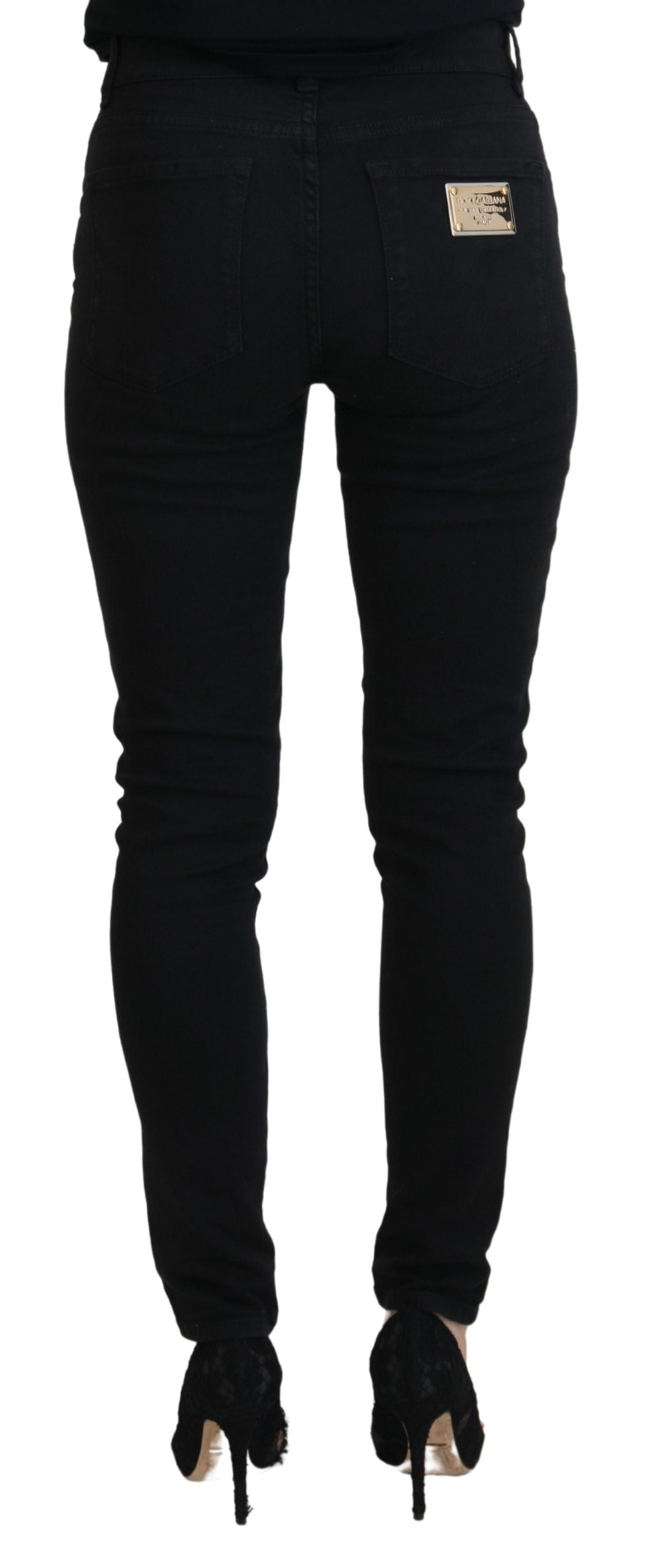 Elegant Black Denim Pants