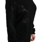 Elegant Cashmere Crewneck Sweater with Lace Detail