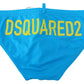 Sleek Blue Swim Briefs with Yellow Logo Print