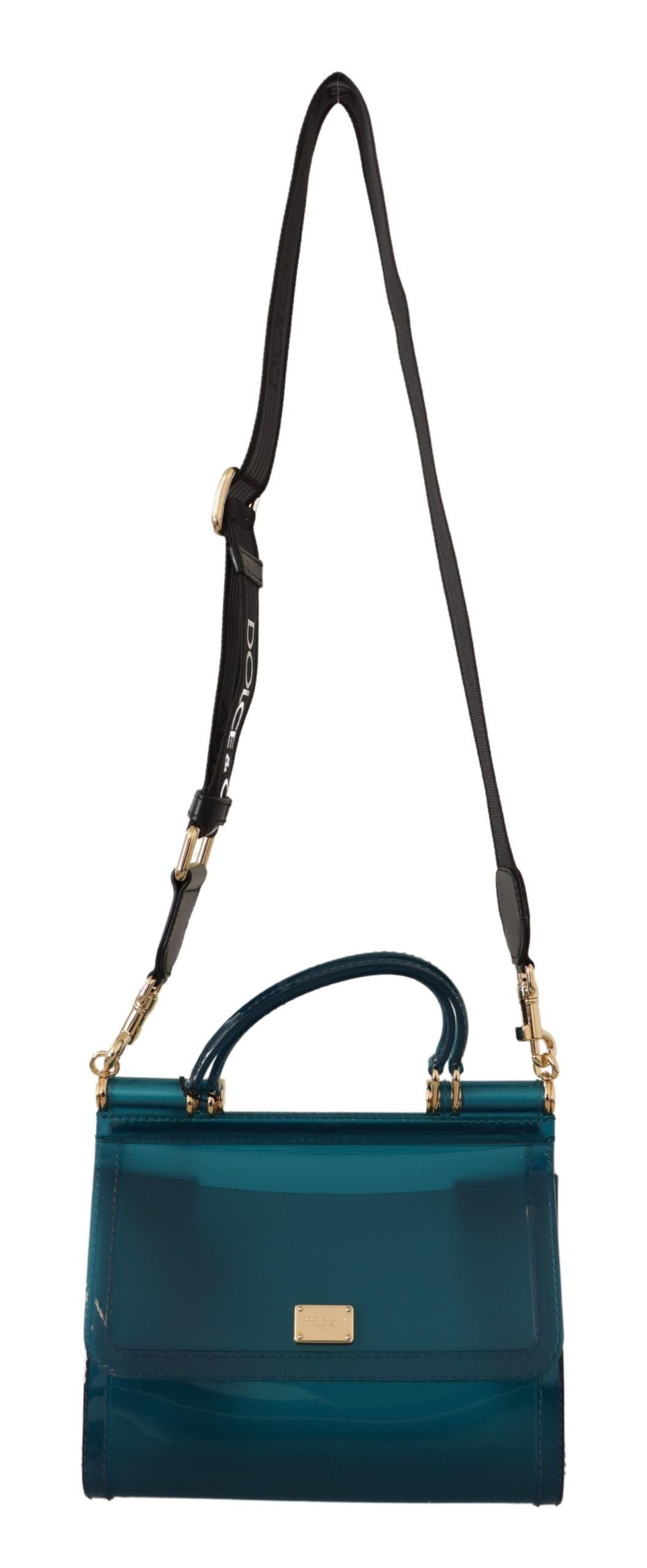 Elegant Blue Sicily PVC Shoulder Bag