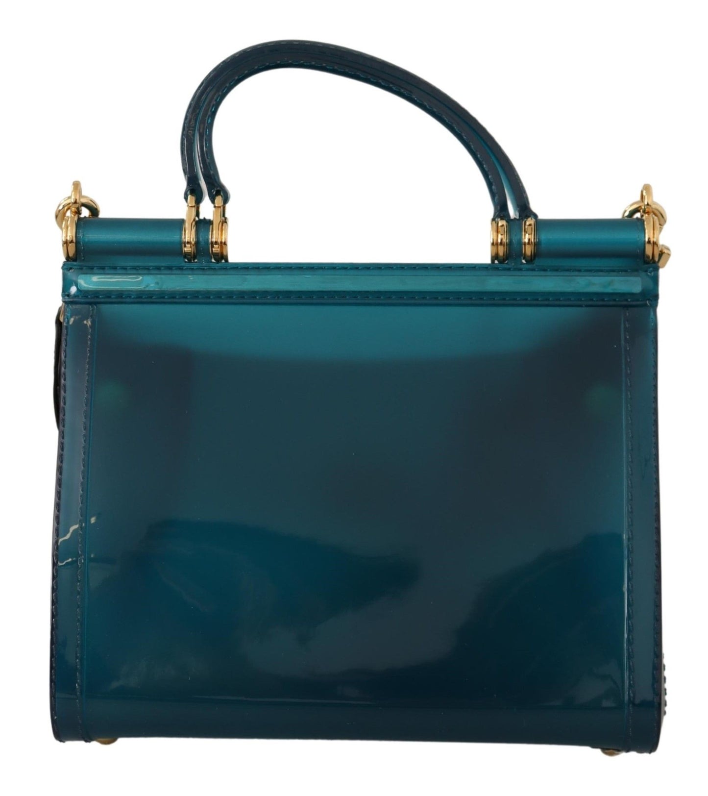 Elegant Blue Sicily PVC Shoulder Bag