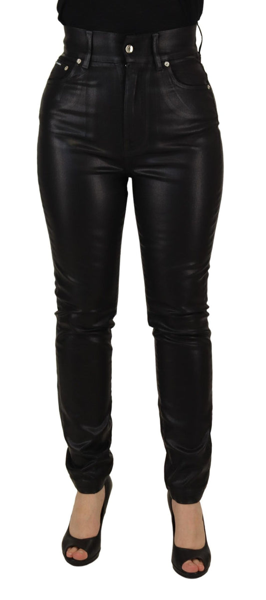 Chic High Waist Skinny Black Pants