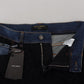 Elegant Floral Lace Front Denim