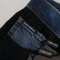 Elegant Floral Lace Front Denim