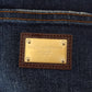 Elegant Floral Lace Front Denim