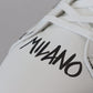 Elegant White Leather Casual Sneakers