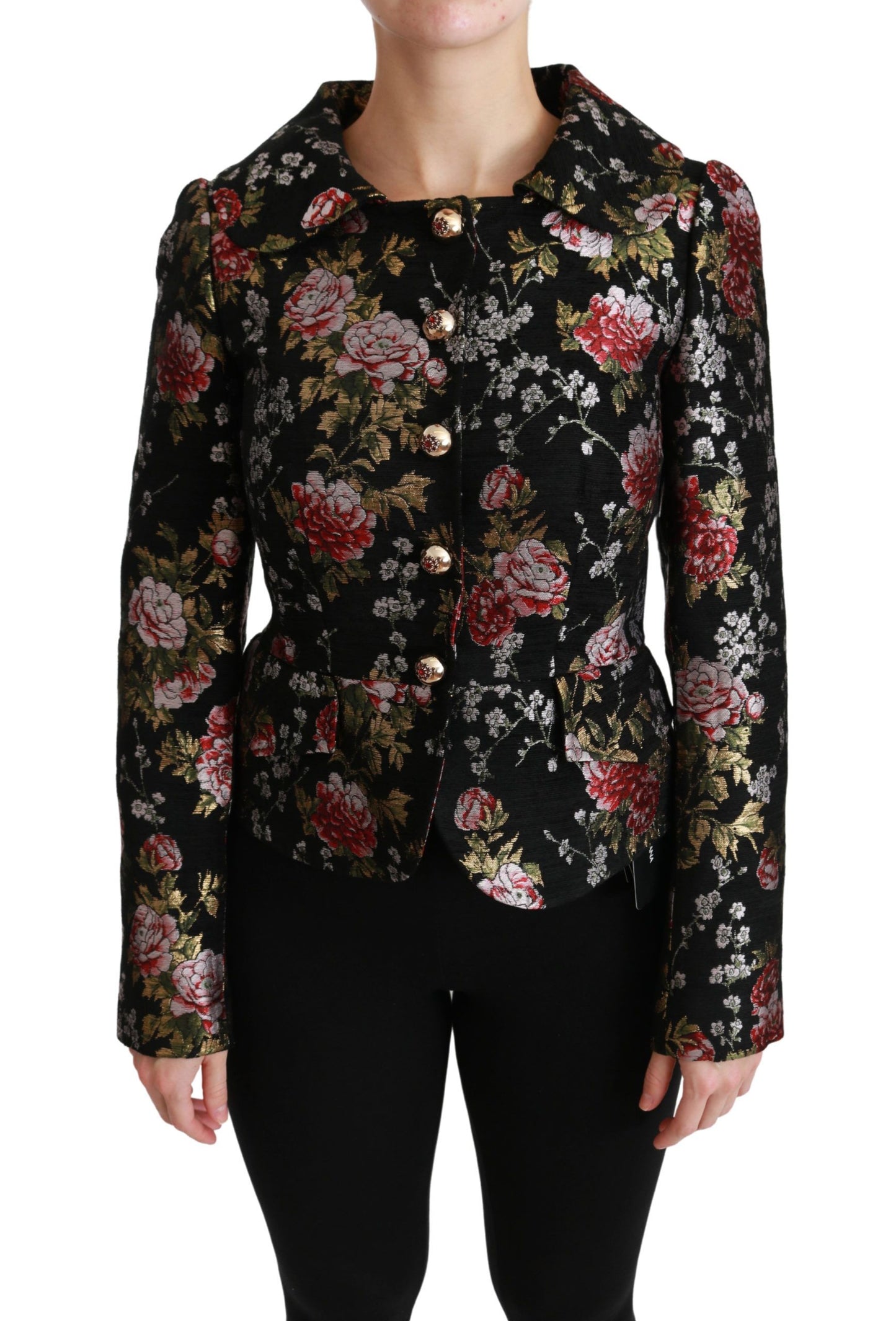 Floral Elegance Single Breasted Jacket