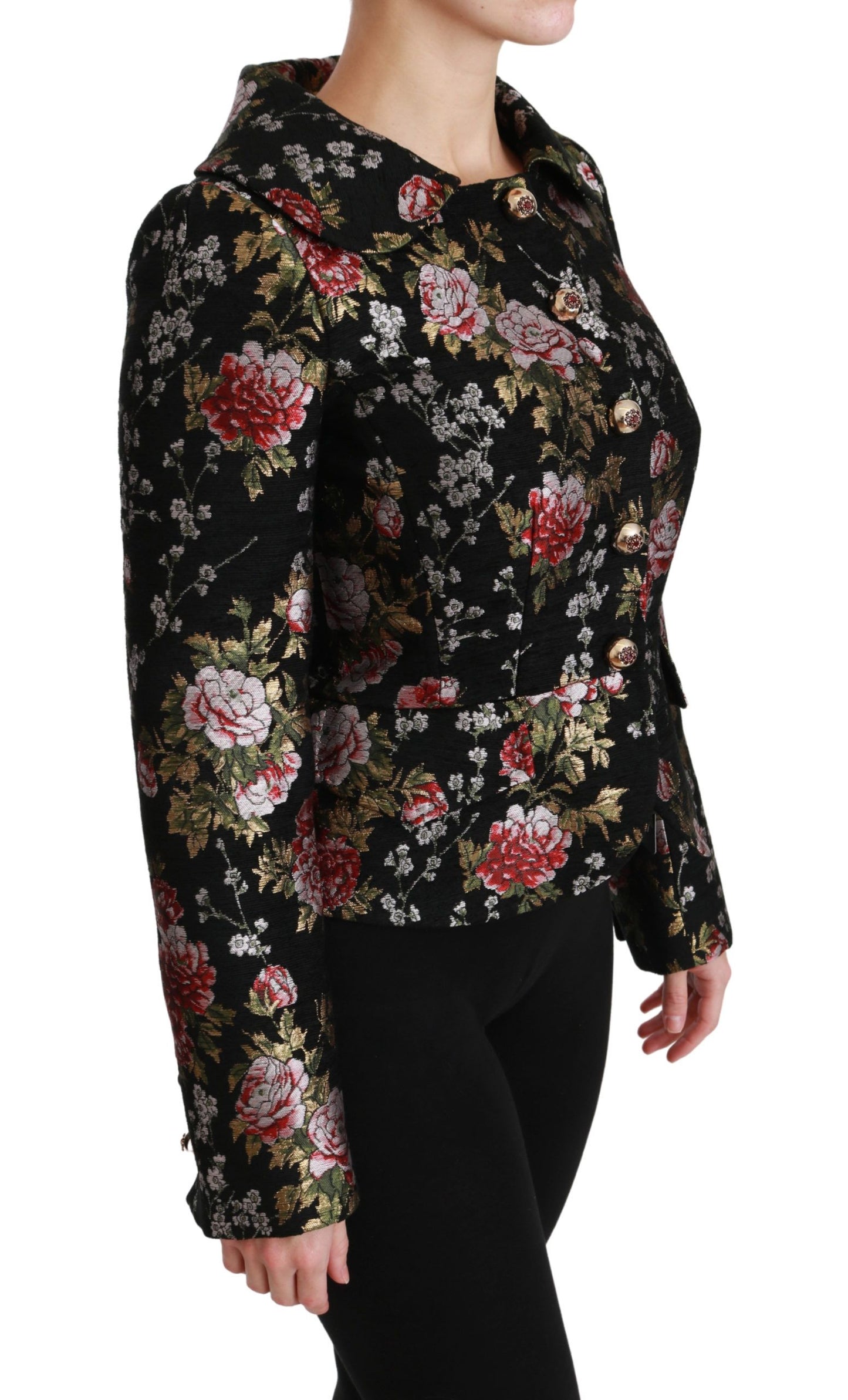 Floral Elegance Single Breasted Jacket