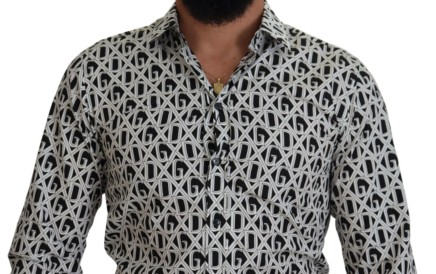 Elegant Slim Fit Logo Print Shirt