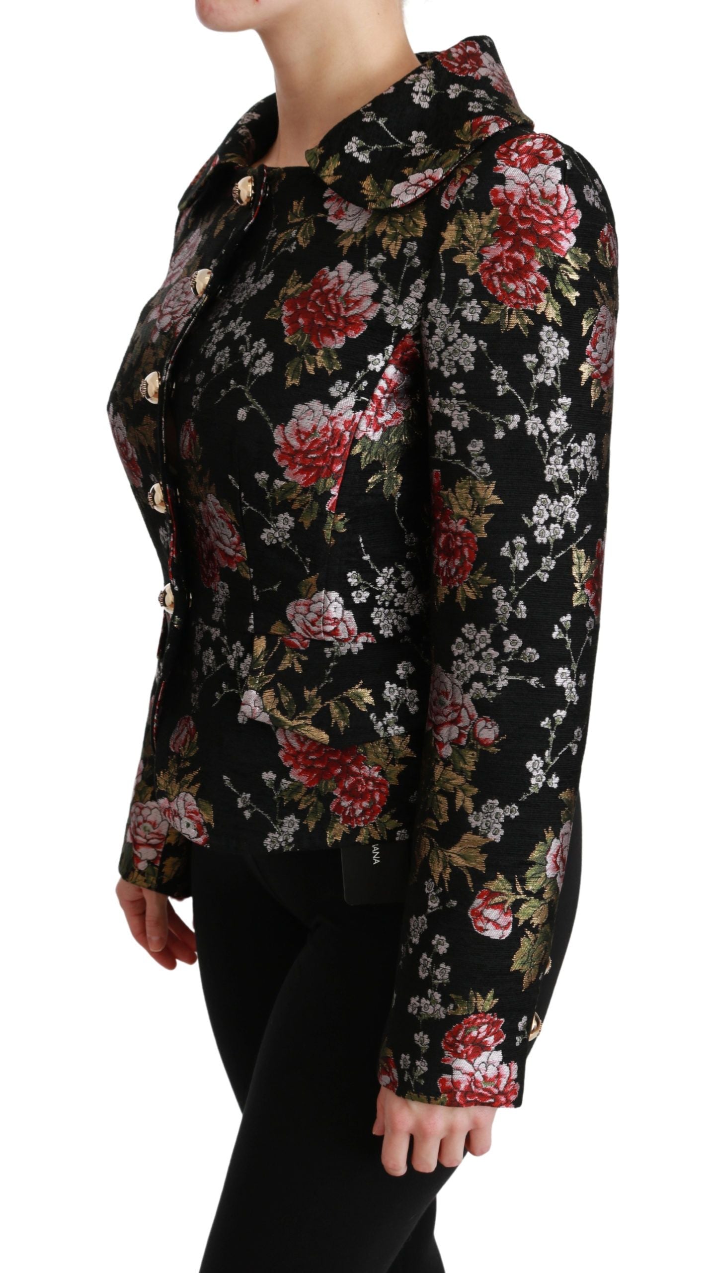 Floral Elegance Single Breasted Jacket