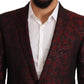 Elegant Red Martini Three Piece Suit