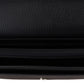Elegant Black Leather Wallet with GG Snap Closure