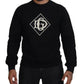 Authentic Italian Black Cotton Sweater
