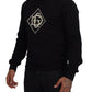 Authentic Italian Black Cotton Sweater