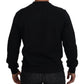 Authentic Italian Black Cotton Sweater