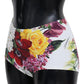 Elegant White Floral High Waist Bikini Bottom