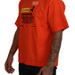 Elegant Crew Neck Orange Tee