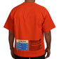 Elegant Crew Neck Orange Tee